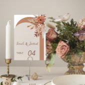 Numéro De Table Mariage des fleurs d'automne