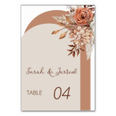 Numéro De Table Mariage des fleurs d'automne (Par défaut)