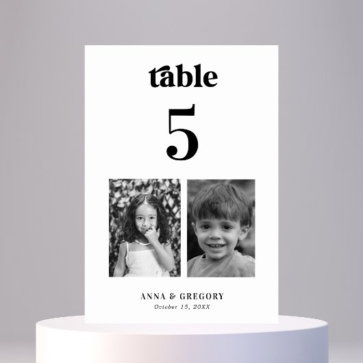 Numéro De Table Mariage des images rétrospectives pour enfants Tab