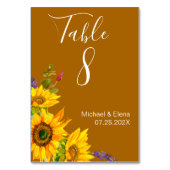 Numéro De Table Mariage des tournesols d'automne (Par défaut)