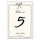 Numéro De Table Mariage Dessiné avec Fantaisie (Par défaut)