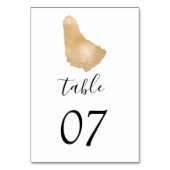 Numéro De Table Mariage Destination Barbade Gold Map Coeur (Par défaut)