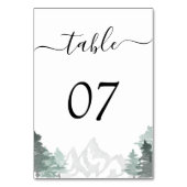 Numéro De Table Mariage Destination Mountains Forêt Rustique (Par défaut)