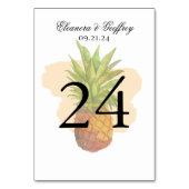 Numéro De Table Mariage d'été de l'île aux ananas (Dos)