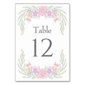 Numéro De Table Mariage d'été du printemps floral (Par défaut)