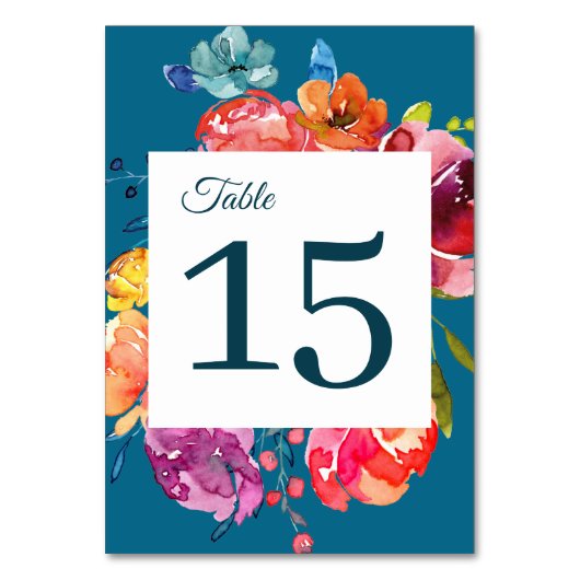 Numéro De Table Mariage d'été lumineux Piédestal Numéro de tableau (Dos)