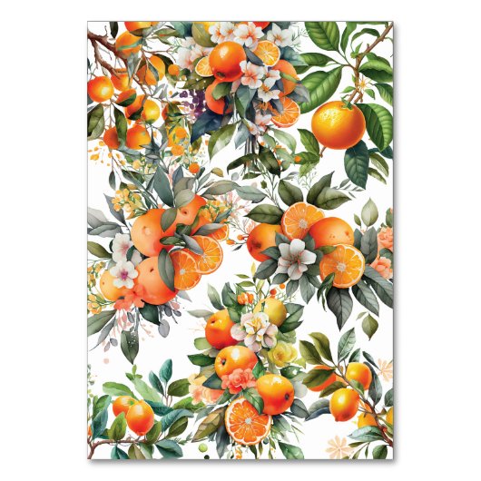 Numéro De Table Mariage d'été Orange Fruit (Dos)