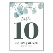 Numéro De Table Mariage d'eucalyptus en argent (Par défaut)