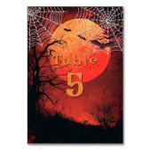 Numéro De Table Mariage d'Halloween Chauves-souris Toiles d'araign (Dos)