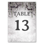 Numéro De Table Mariage d'Halloween gothique rustique noir et bord (Par défaut)
