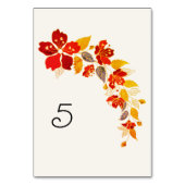 Numéro De Table Mariage d'hibiscus tropicaux d'Orange brulé (Dos)