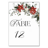 Numéro De Table Mariage d'hiver de Noël