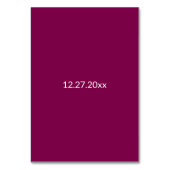 Numéro De Table Mariage d'hiver en Bourgogne avec Bluebonnet (Dos)