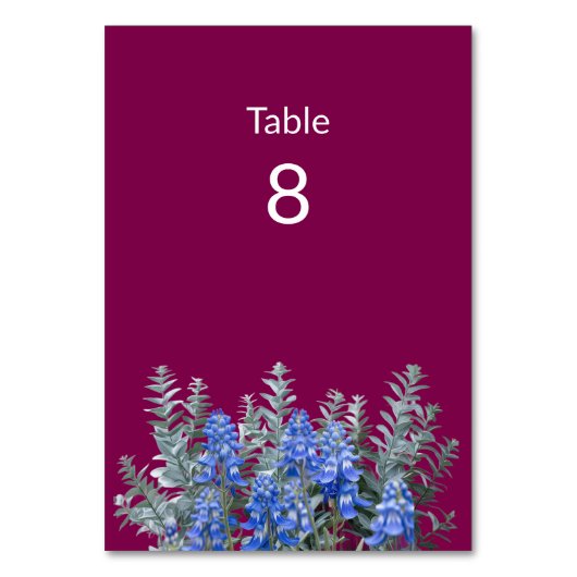 Numéro De Table Mariage d'hiver en Bourgogne avec Bluebonnet (Par défaut)