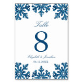 Numéro De Table Mariage d'hiver flocon de neige bleu (Par défaut)
