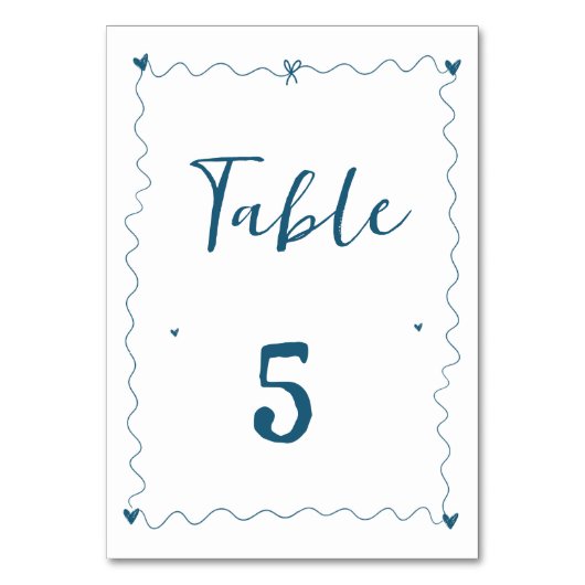 Numéro De Table Mariage d'illustrations de ligne de griffes dessin (Dos)