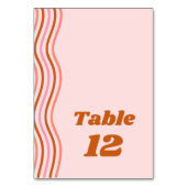 Numéro De Table Mariage Disco Super Red Pink Orange (Par défaut)
