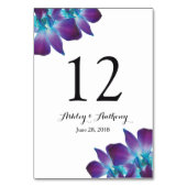 Numéro De Table Mariage d'orchidée bleu Dendrobium (Par défaut)