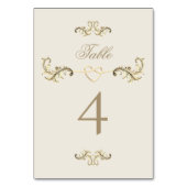 Numéro De Table Mariage Doré Baroque Vintage (Par défaut)