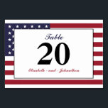 Numéro De Table Mariage du drapeau américain<br><div class="desc">American Flag Mariage Numéro de tableau Cartes par The Mariage Store.</div>