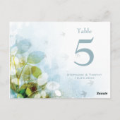 Numéro de table mariage du feuillage vert olive bl (Dos)