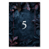 Numéro De Table Mariage du jardin de minuit enchanté (Dos)