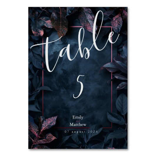 Numéro De Table Mariage du jardin de minuit enchanté (Par défaut)