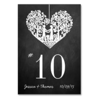 Mariage du tableau de bord de l'arbre du coeur sus