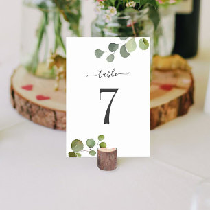 Numéro De Table Mariage du tableau de bord de l'eucalyptus de scri