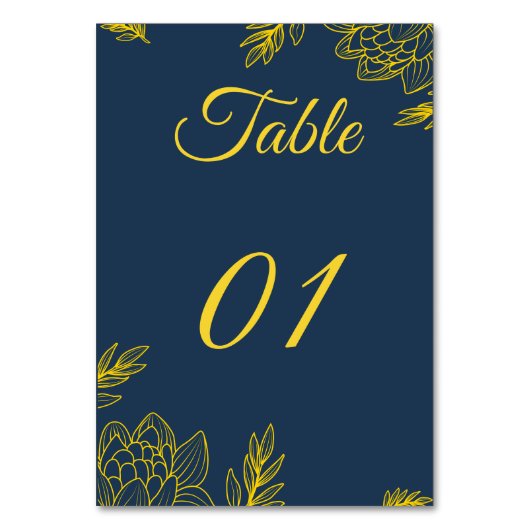 Numéro De Table Mariage Élégance Dorée (Par défaut)