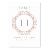 Numéro De Table Mariage élégant (Dos)