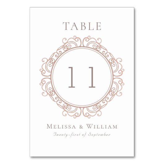 Numéro De Table Mariage élégant (Par défaut)