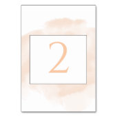 Numéro De Table Mariage Élégant à l'Aquarelle (Dos)