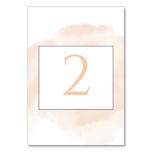 Numéro De Table Mariage Élégant à l'Aquarelle (Par défaut)