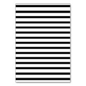 Numéro De Table Mariage élégant à rayures noires et blanches avec (Dos)