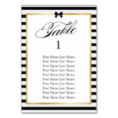 Numéro De Table Mariage élégant à rayures noires et blanches avec (Par défaut)