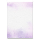Numéro De Table Mariage élégant aquarelle violet (Dos)