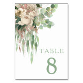 Numéro De Table Mariage Élégant aux Pivoines Florales (Par défaut)