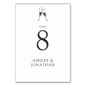 Numéro De Table Mariage Élégant avec des Éléments Modernes Simples (Par défaut)