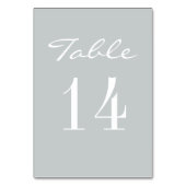 Numéro De Table Mariage élégant blanc gris chic (Par défaut)