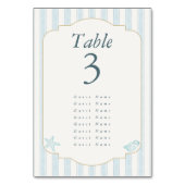 Numéro De Table Mariage Élégant Côté Mer (Dos)