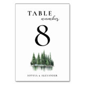 Numéro De Table Mariage élégant dans la forêt d'hiver (Par défaut)