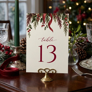 Numéro De Table Mariage Élégant de Fêtes avec Verdure de Fêtes