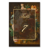 Numéro De Table Mariage Élégant de Fleurs d'Art Fin (Par défaut)