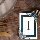 Numéro De Table Mariage élégant en marbre bleu