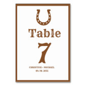 Numéro De Table Mariage élégant et chic Boho Western Cowboy (Par défaut)