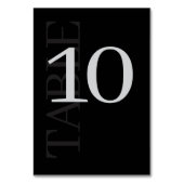 Numéro De Table Mariage élégant et simple (Dos)