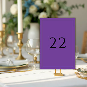Numéro De Table Mariage élégant minimaliste violet