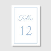 Numéro De Table Mariage Élégant Moderne Bleu Poudre
