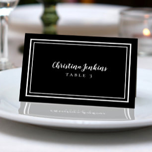 Numéro De Table Mariage élégant personnalisé Guest Place Card Chic